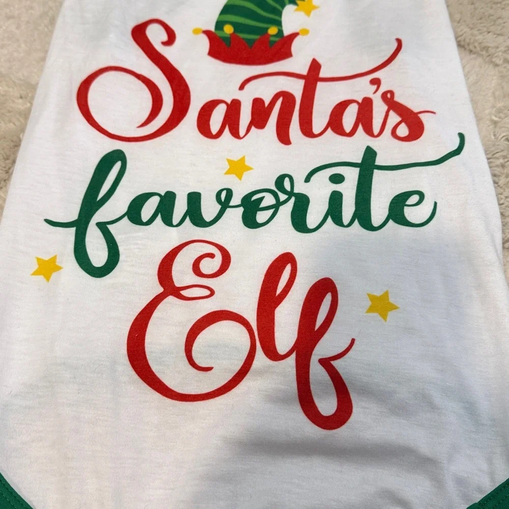 Hobby Lobby Santa's Favorite Elf Design Large Dog T-shirt